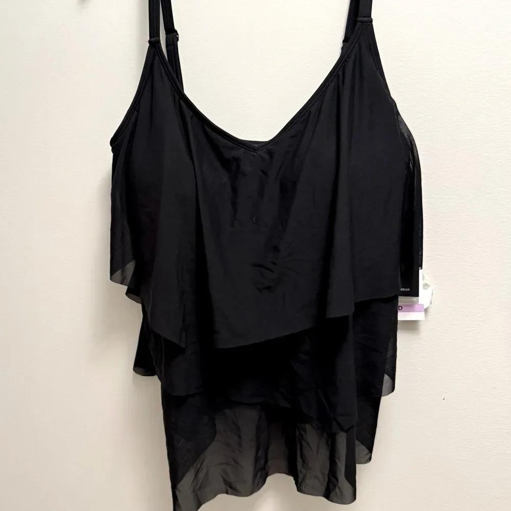 COCO REEF Women' Flourish Underwire BraSized Tankini Top Black swimming suit - Picture 11 of 13